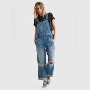 NWT Lucky Brand Denim Boyfriend Overalls M